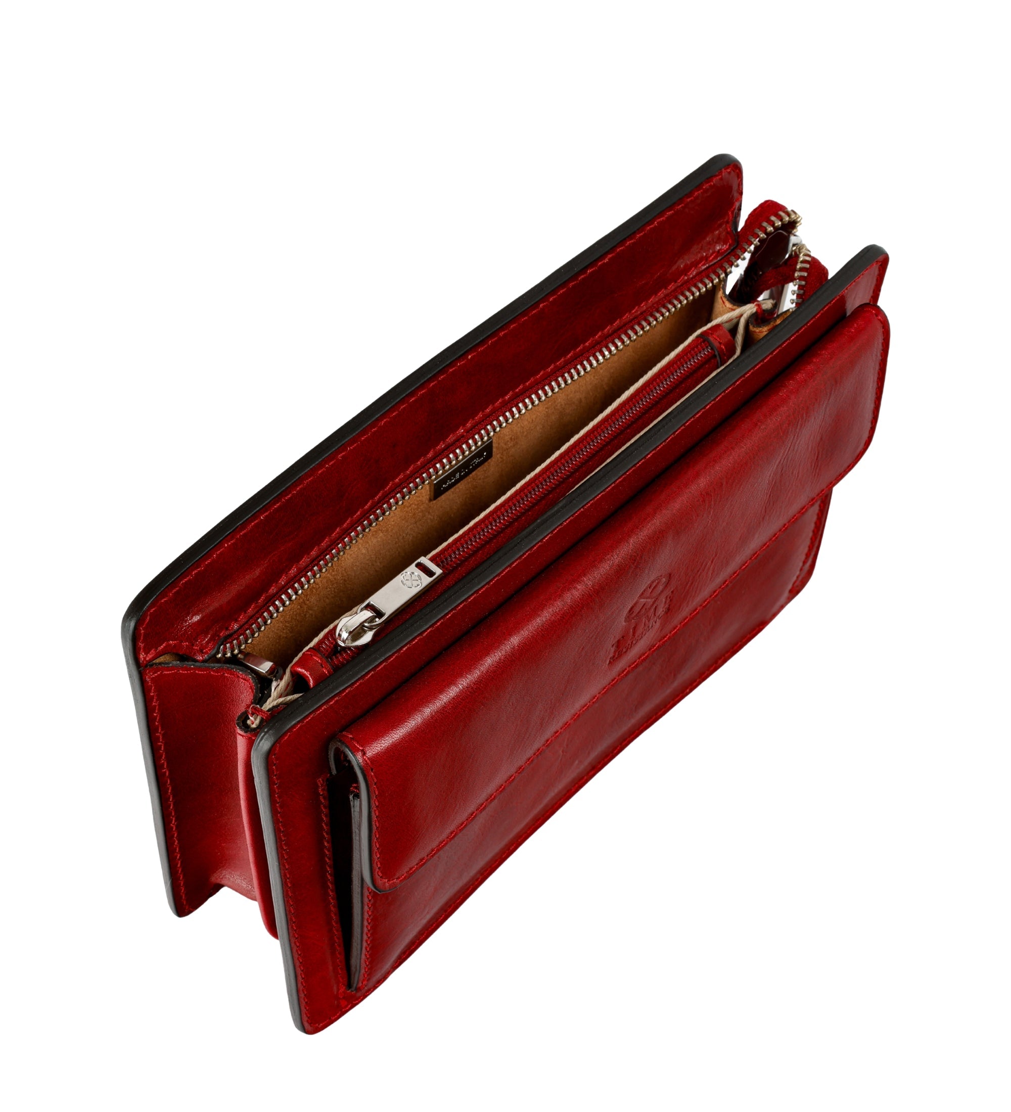 Clutch aus braunem Leder - Decameron