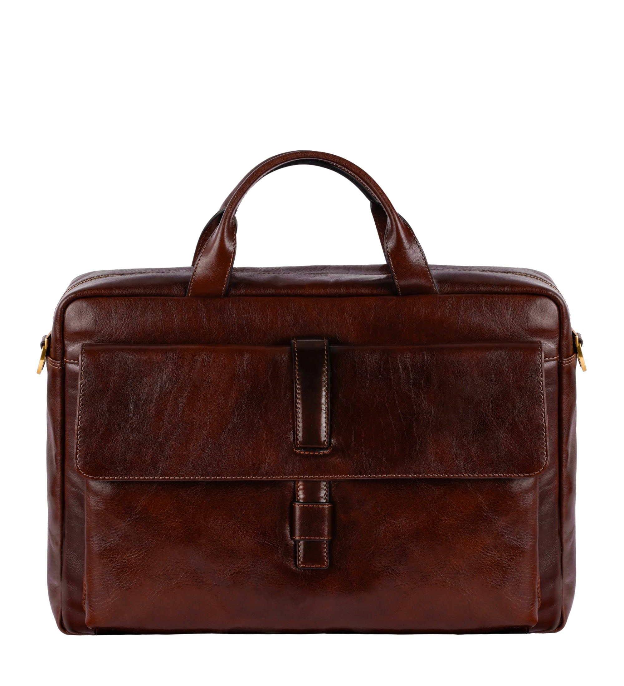 Large Leather Briefcase Laptop Bag - The Chateau