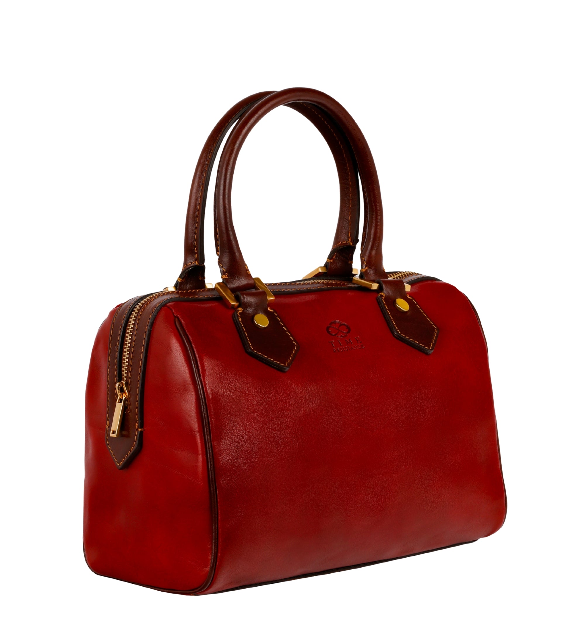 Womens Leather Barrel Bag Handbag - Little Dorrit