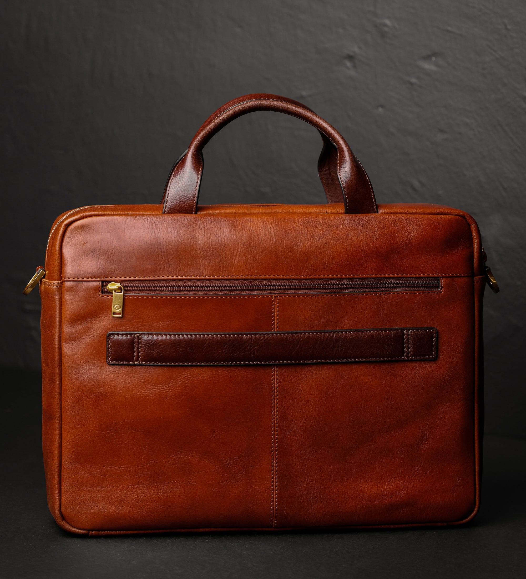 Large Leather Briefcase Laptop Bag - The Chateau