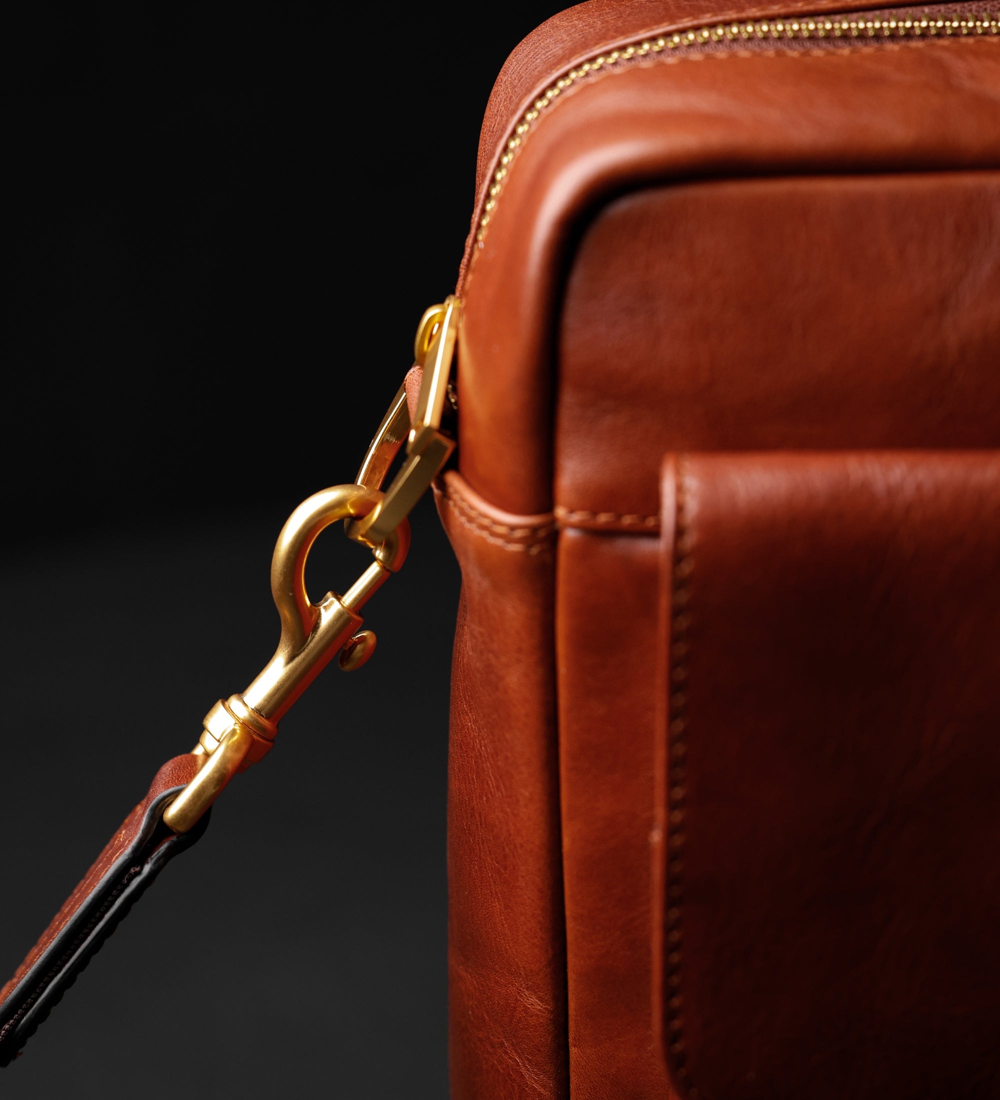 Large Leather Briefcase Laptop Bag - The Chateau