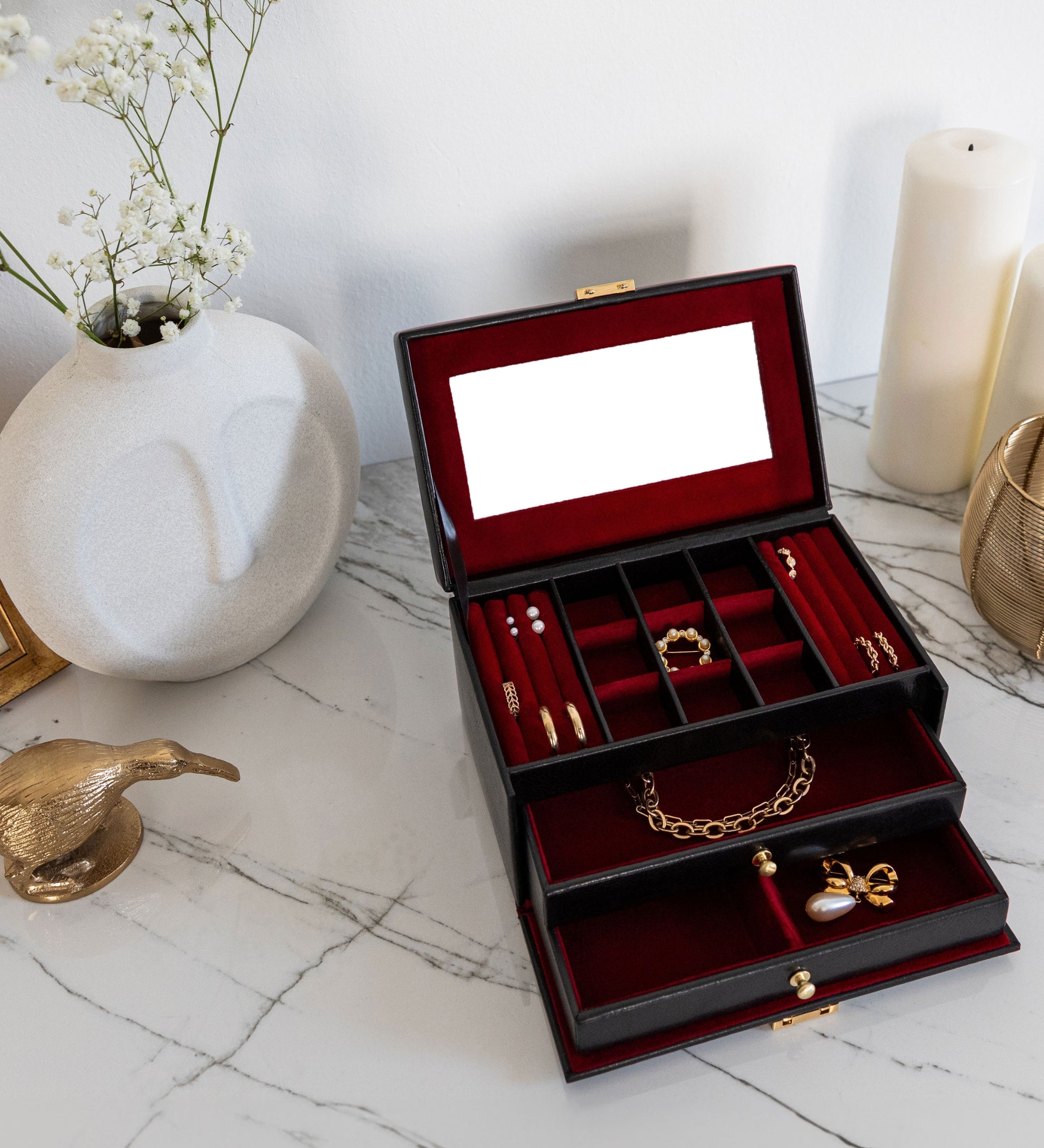Leather Jewelry Box for Women - Beloved