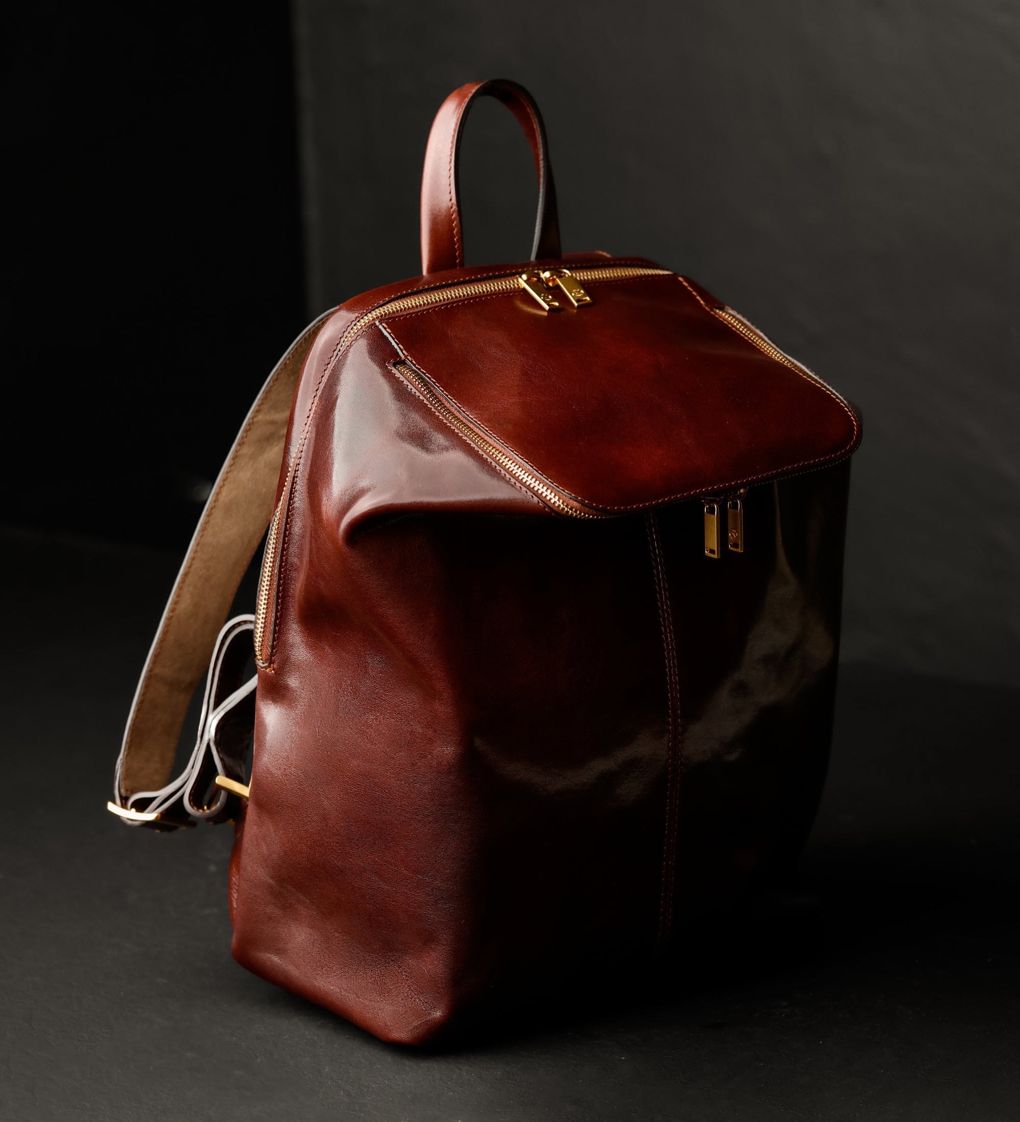 Leather Backpack - A Bend in the River