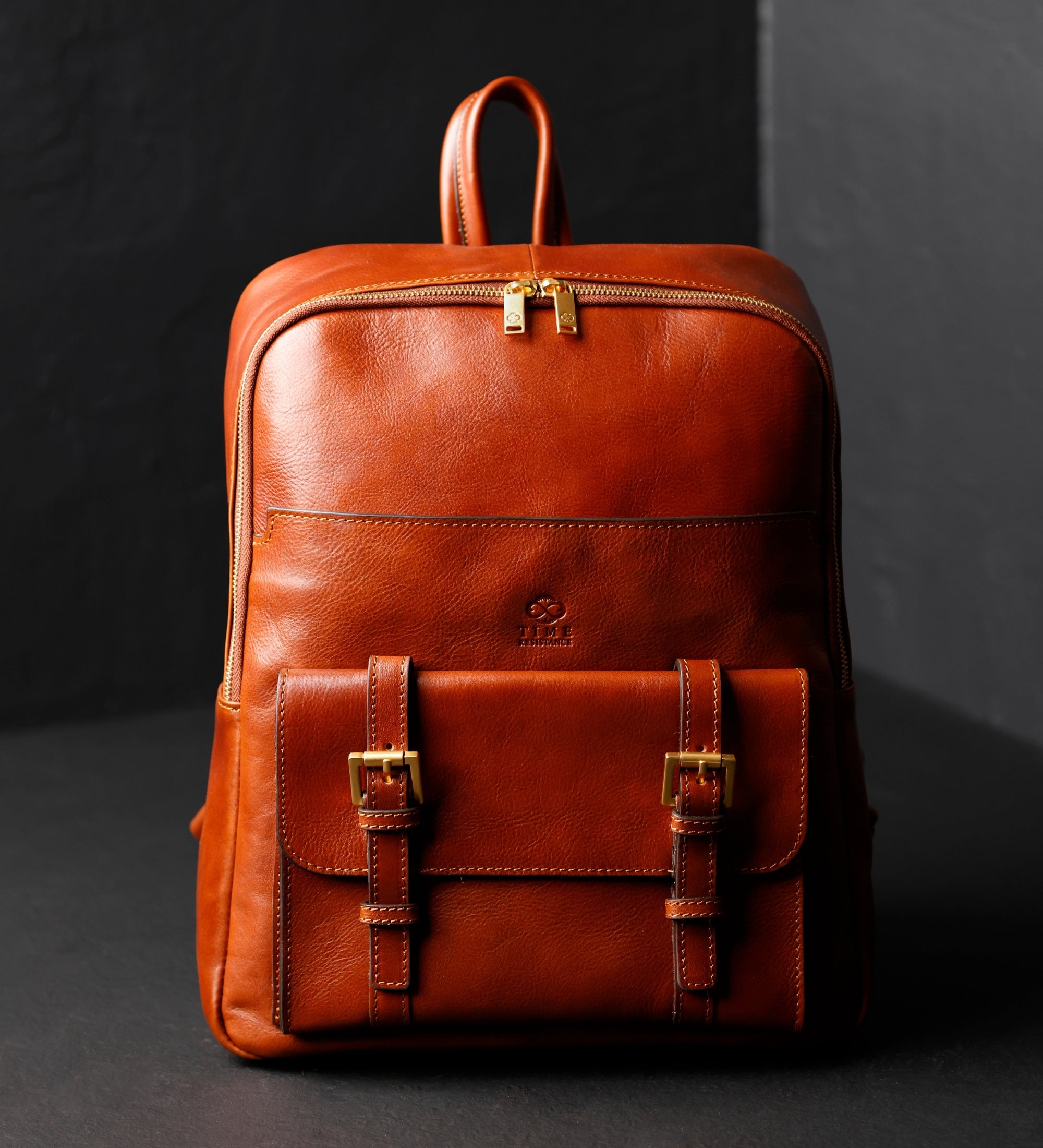 Großer Unisex-Rucksack aus italienischem Vollnarbenleder - The Divine Comedy