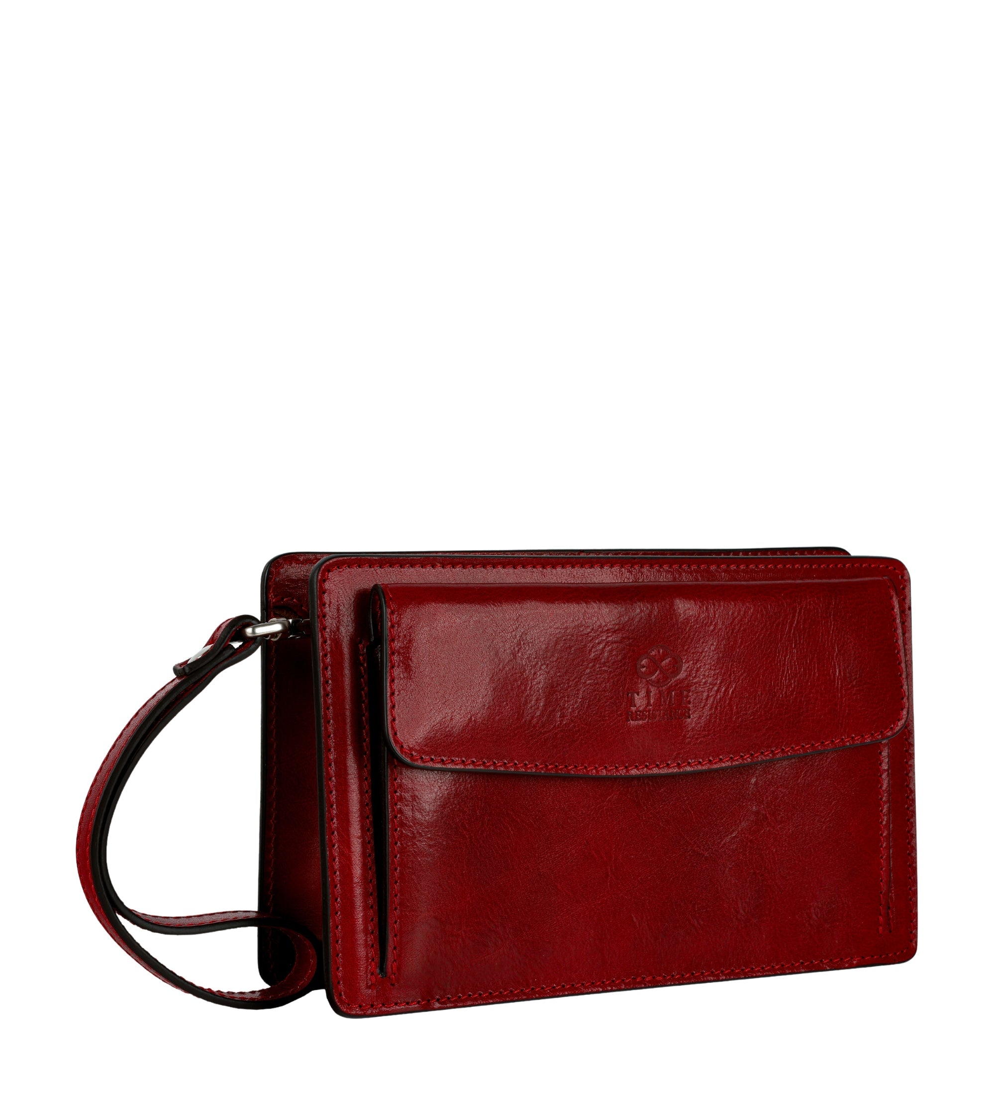 Clutch aus braunem Leder - Decameron