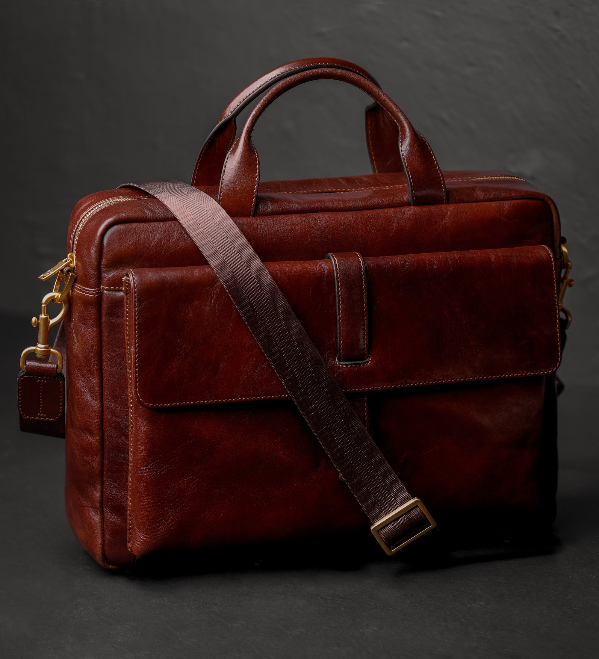 Large Leather Briefcase Laptop Bag for Women - The Chateau