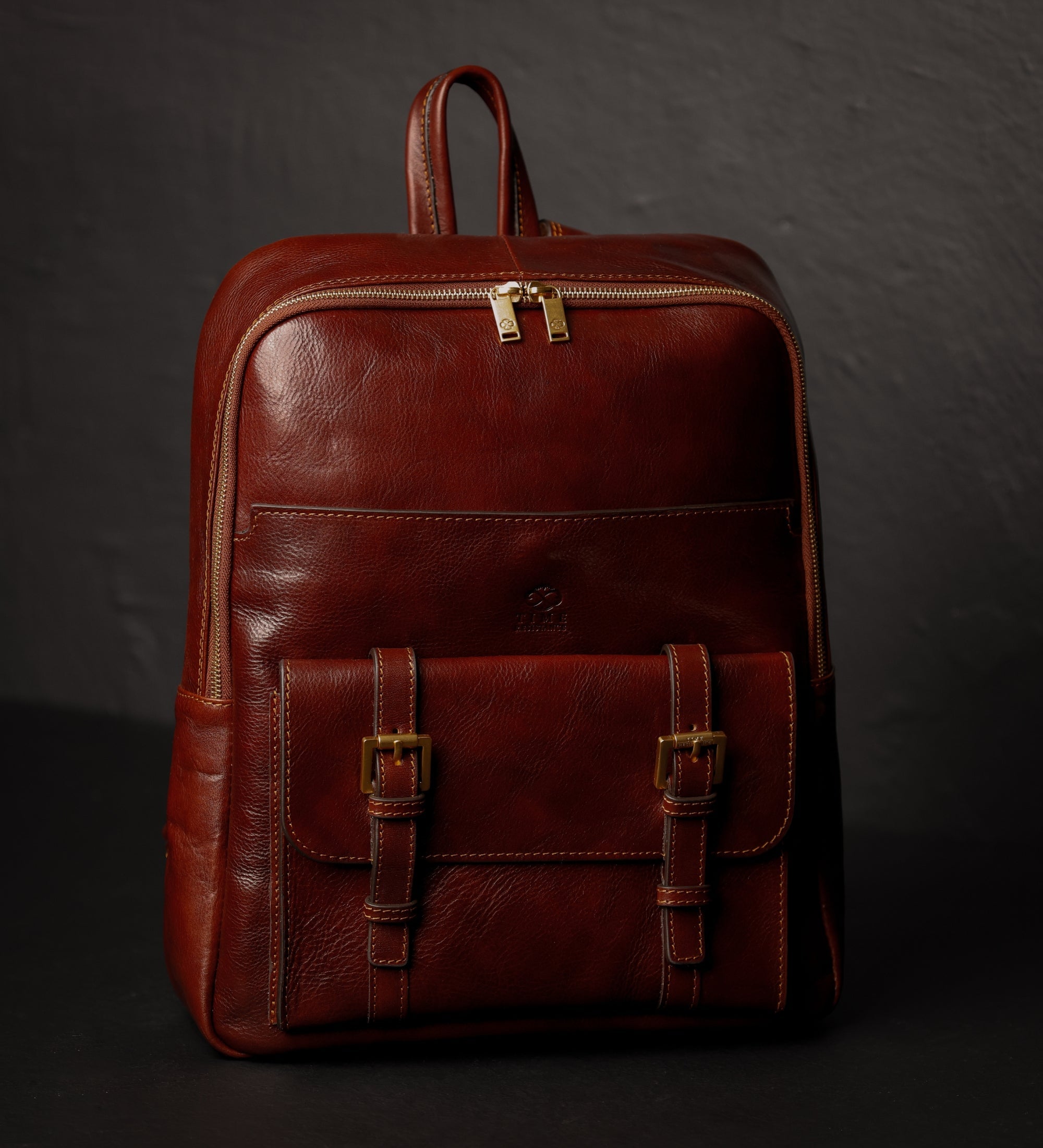 Großer Unisex-Rucksack aus italienischem Vollnarbenleder - The Divine Comedy