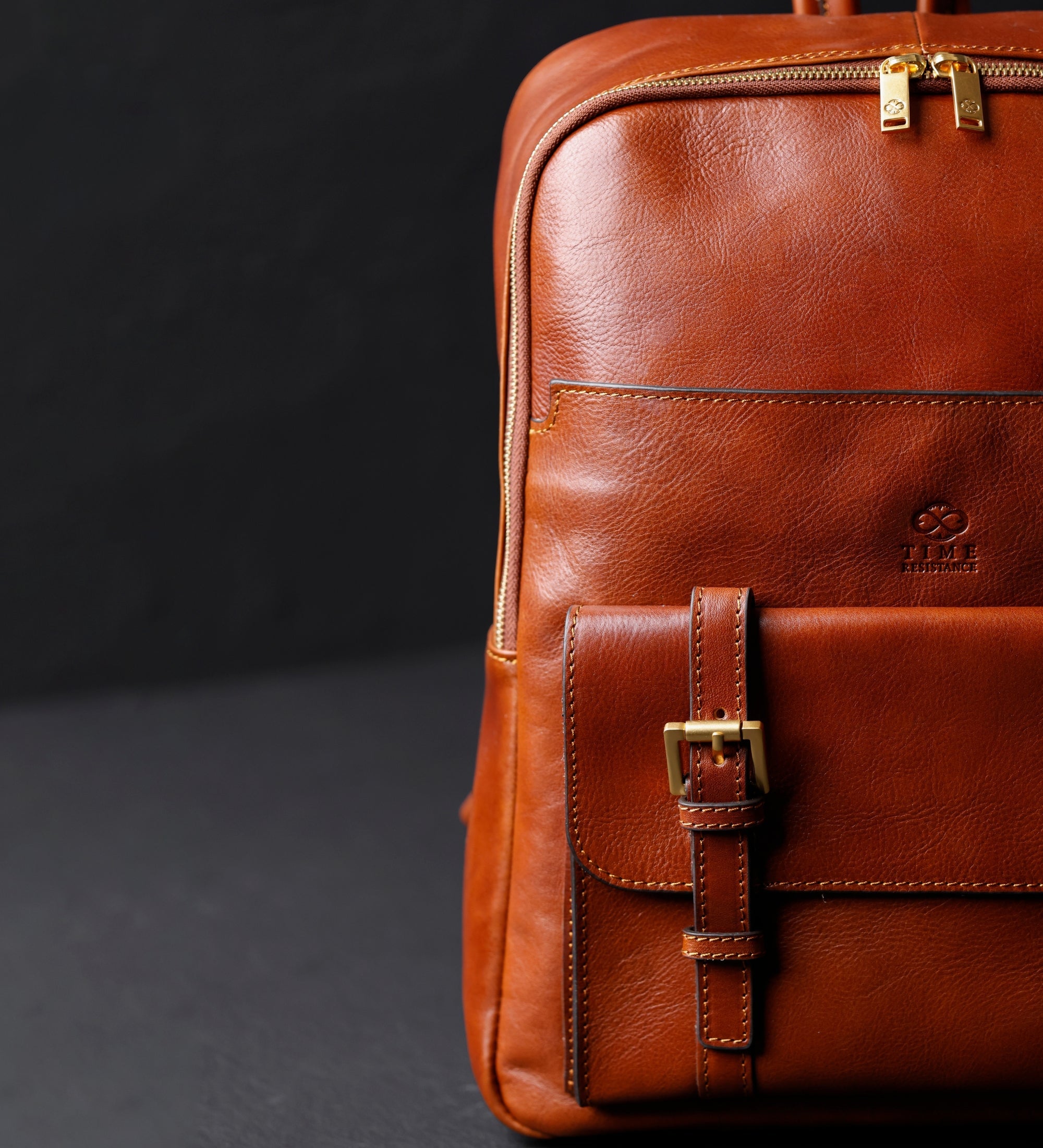 Großer Unisex-Rucksack aus italienischem Vollnarbenleder - The Divine Comedy