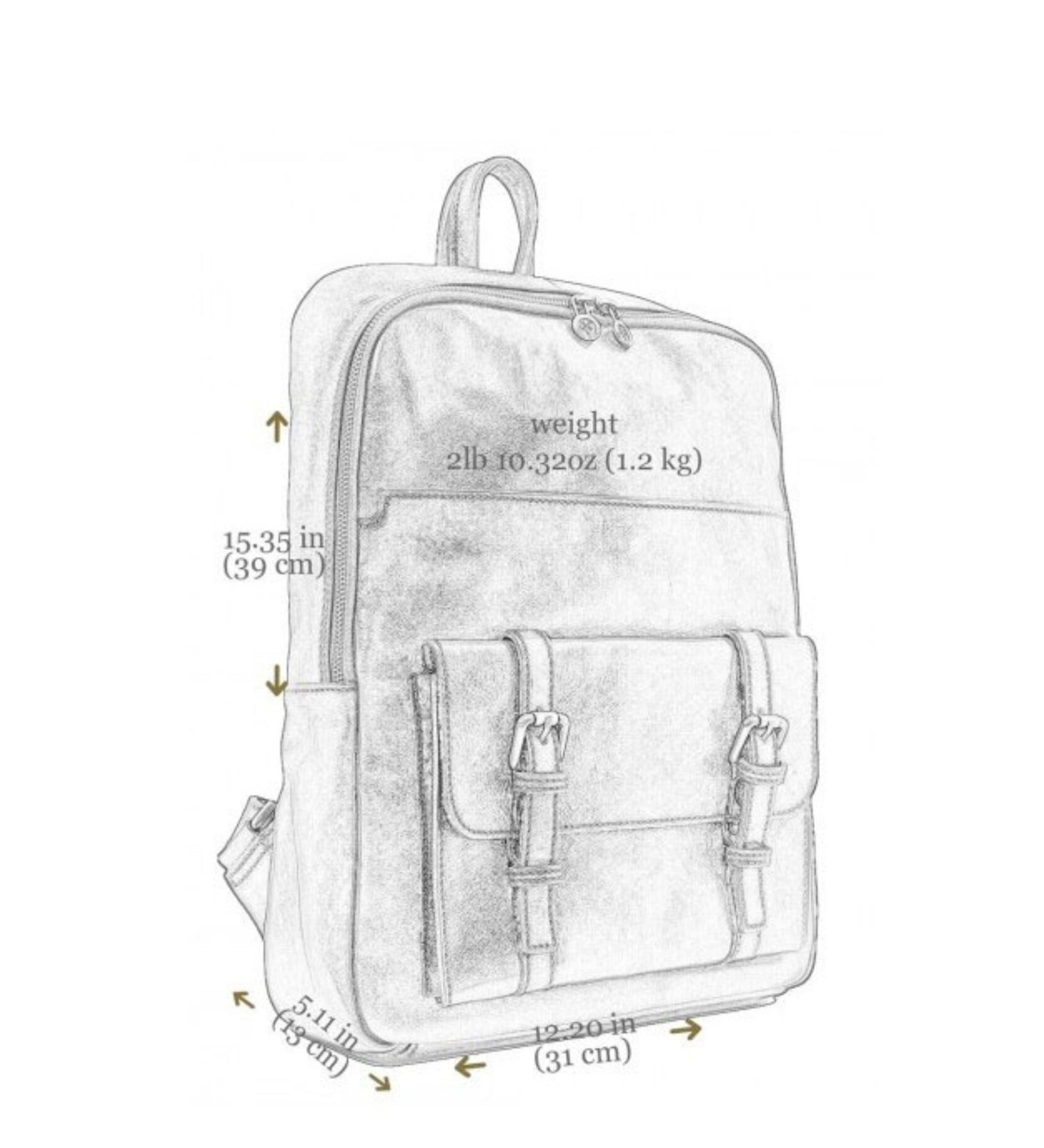 Großer Unisex-Rucksack aus italienischem Vollnarbenleder - The Divine Comedy