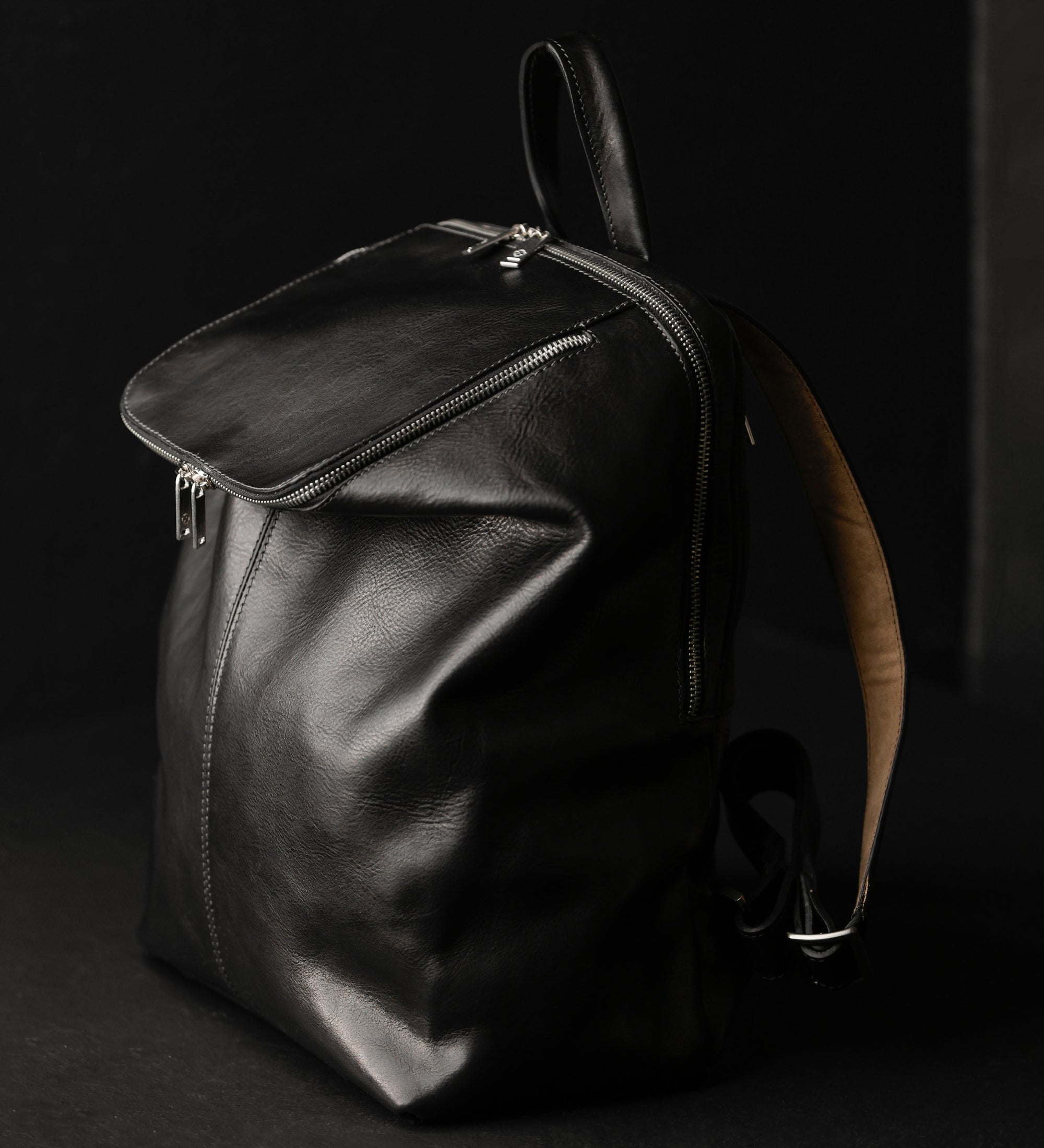 Leather Backpack - A Bend in the River