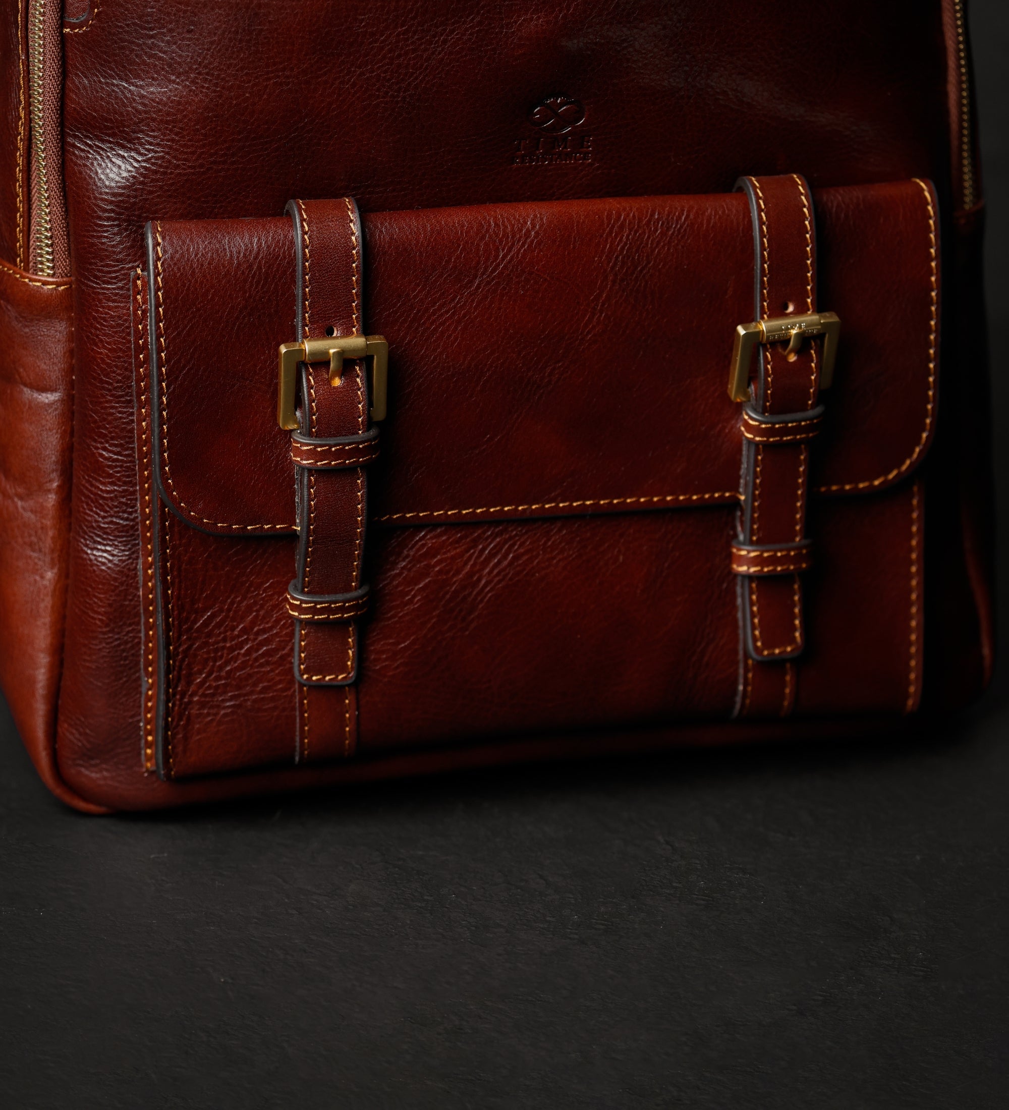 Großer Unisex-Rucksack aus italienischem Vollnarbenleder - The Divine Comedy