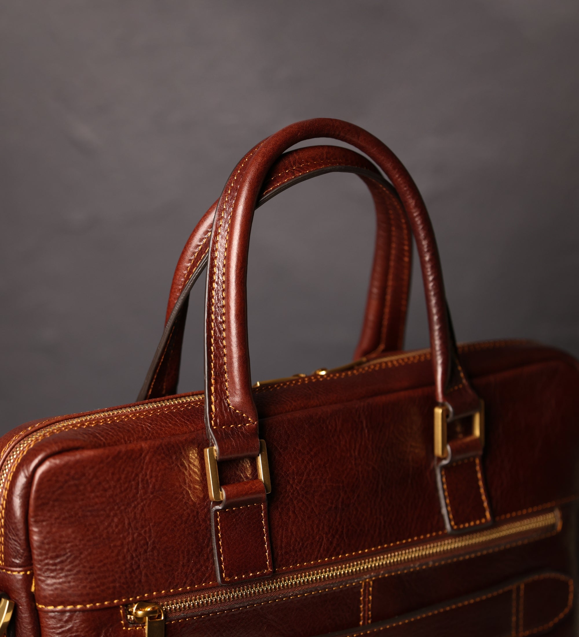 Leather Briefcase Laptop Bag - Orlando