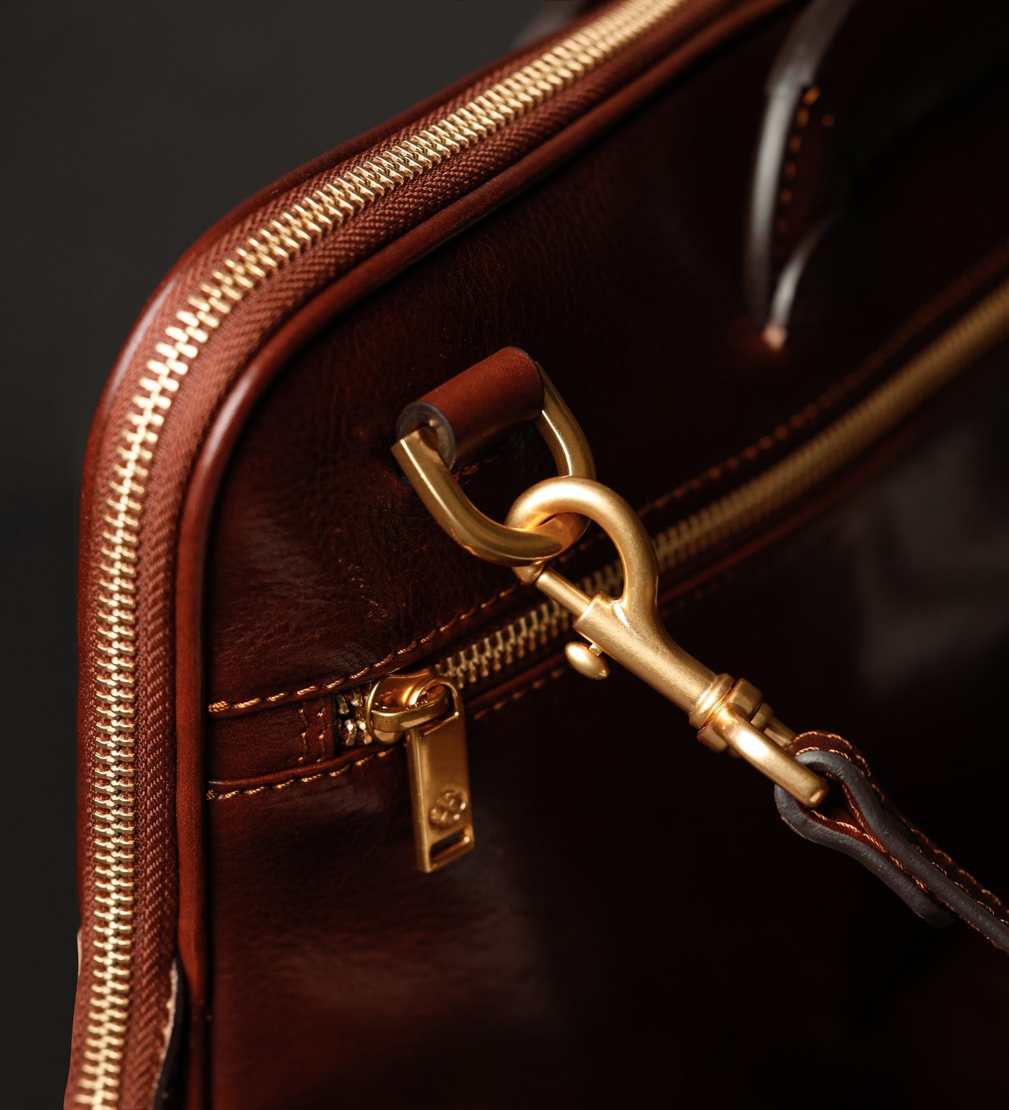 Aktentasche aus vollnarbigem italienischem Leder - Brave New World
