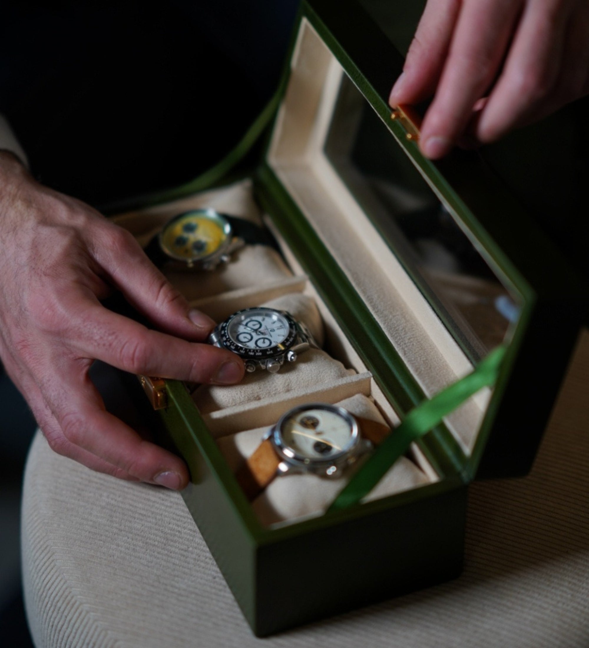 Leather Watch Box, Watch Organizer - Silence