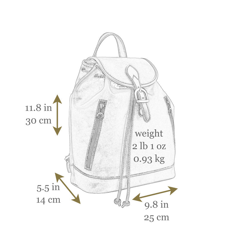 Rucksack aus italienischem Vollnarbenleder - Weißes Rauschen