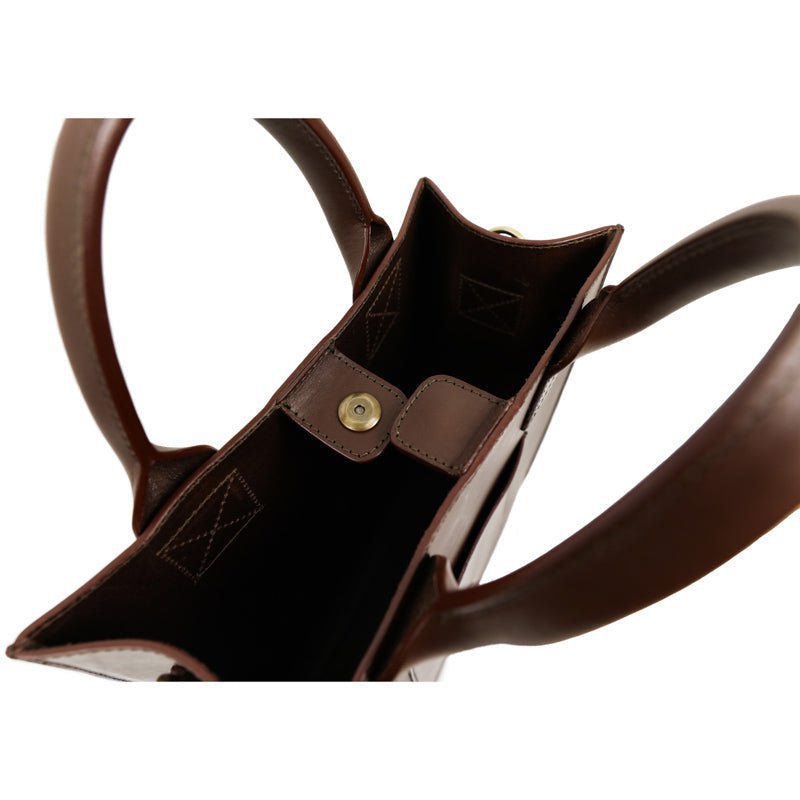 Full Grain Italian Leather Tote Bag - The Republic Time Resistance