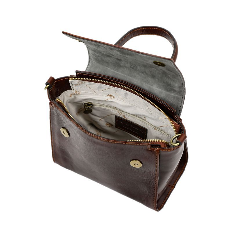 Womens Full Grain Italian Leather Purse - The God of Small Things Time Resistance