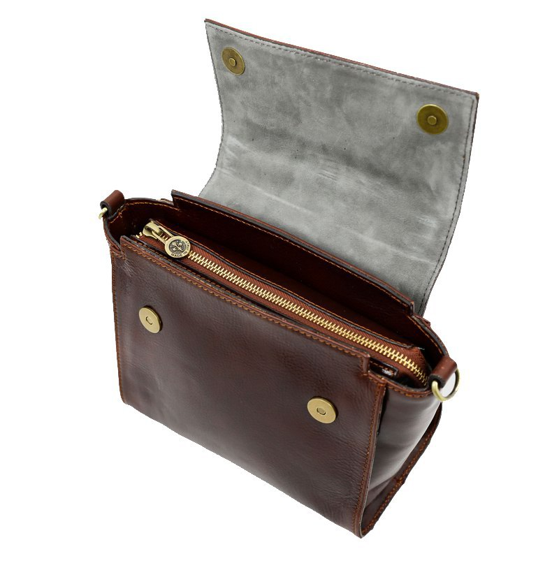 Womens Full Grain Italian Leather Purse - The God of Small Things Time Resistance