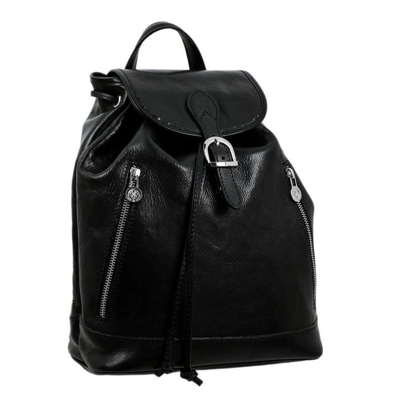 Full Grain Italian Leather Backpack - White Noise Time Resistance