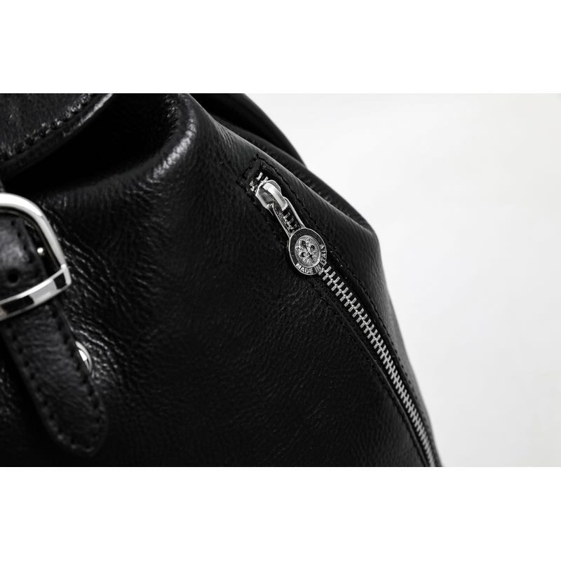 Full Grain Italian Leather Backpack - White Noise Time Resistance