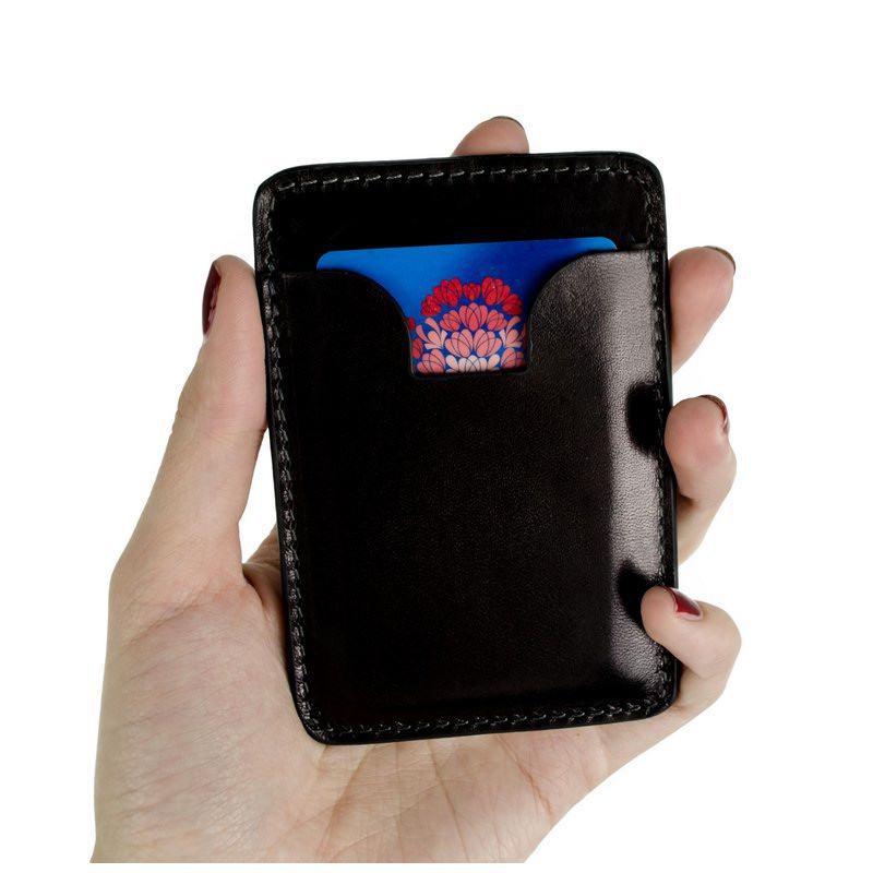 Full Grain Italian Leather Credit Card Case Business Card / Wallet Case - 1984 Time Resistance