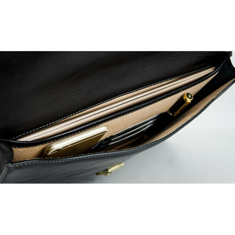Full Grain Italian Leather Portfolio Document Holder - Age of Innocence Time Resistance