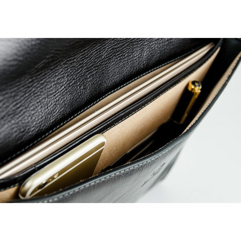 Full Grain Italian Leather Portfolio Document Holder - Age of Innocence Time Resistance