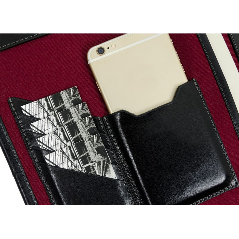 Full Grain Italian Leather A4 Documents Folder Organizer - The Call of the Wild Time Resistance