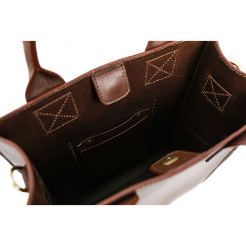 Full Grain Italian Leather Tote Bag - The Republic Time Resistance
