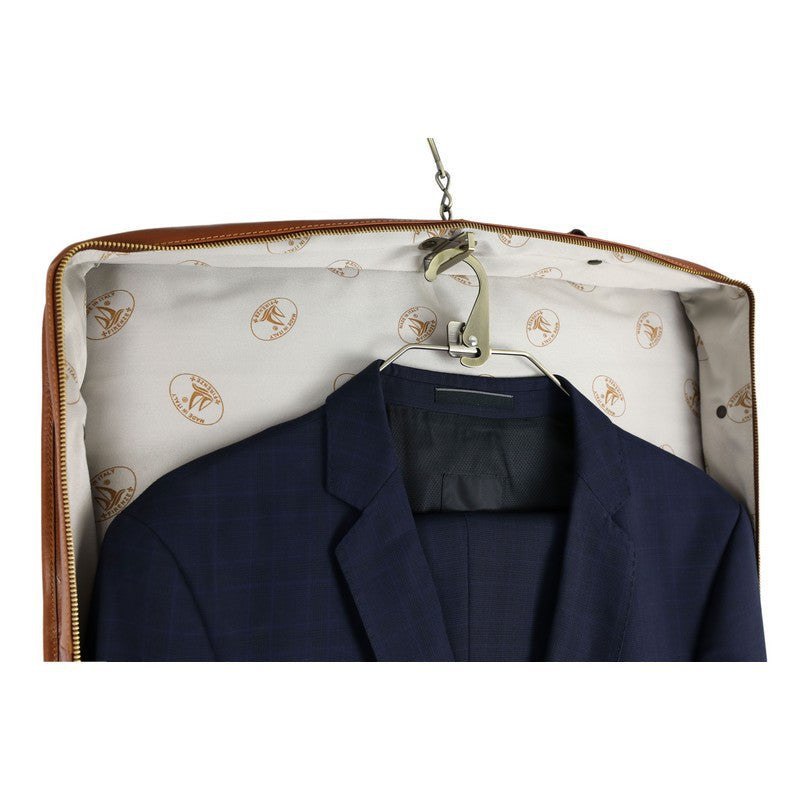 Full Grain Italian Leather Garment / Suit Bag - The Big Sleep Time Resistance