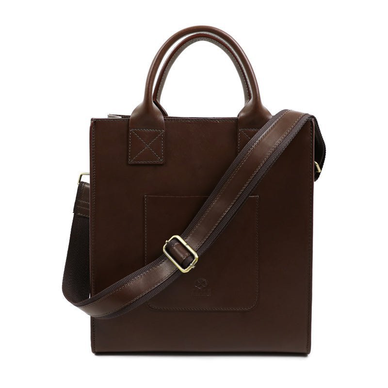 Full Grain Italian Leather Tote Bag - The Republic Time Resistance