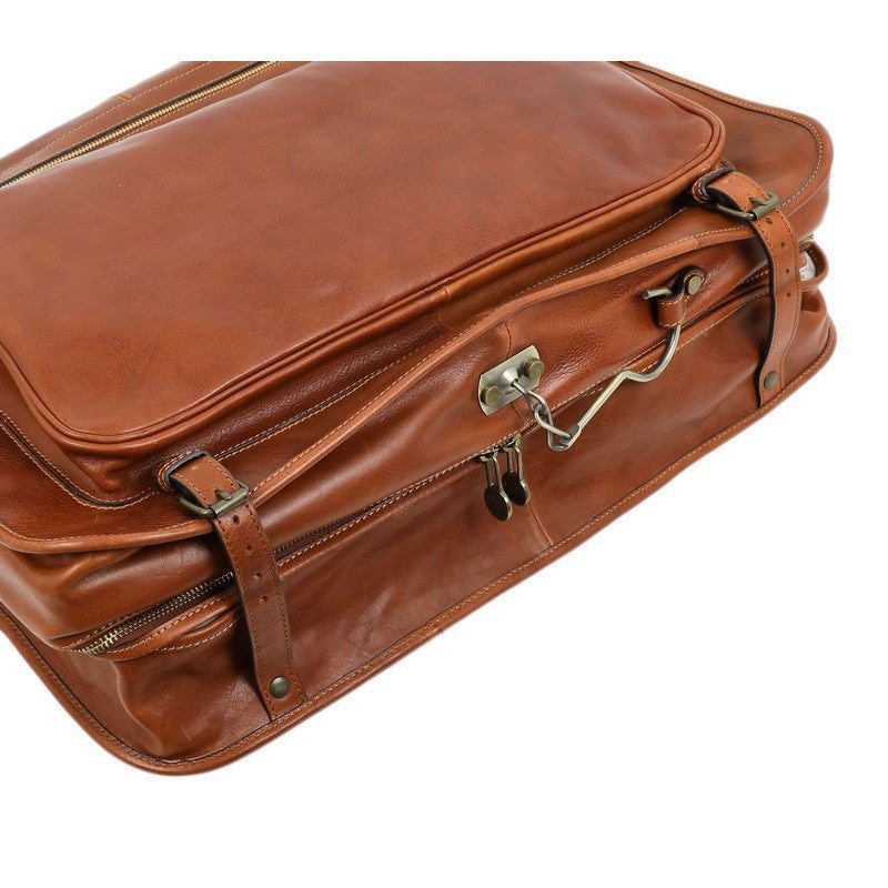 Full Grain Italian Leather Garment / Suit Bag - The Big Sleep Time Resistance