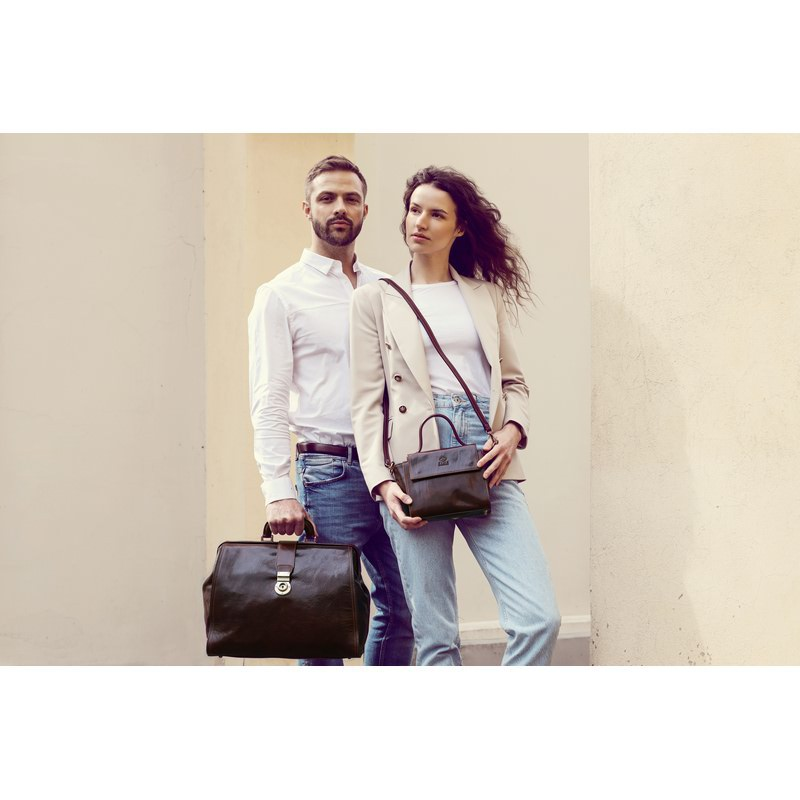 Womens Full Grain Italian Leather Purse - The God of Small Things Time Resistance