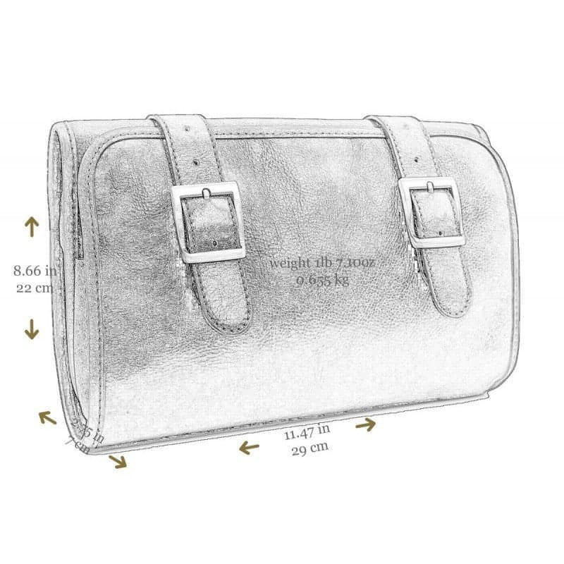 Full Grain Italian Leather Hanging Wash Bag Toiletry Bag - Dracula Time Resistance