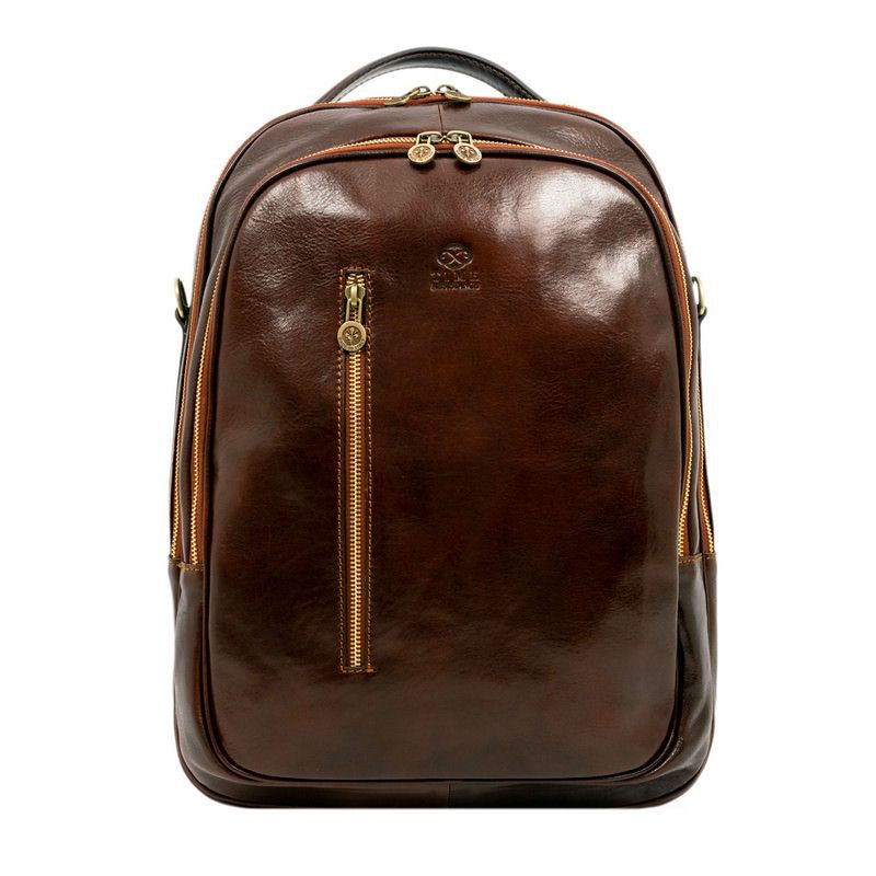 Unisex Full Grain Italian Leather Backpack - The Overstory Time Resistance