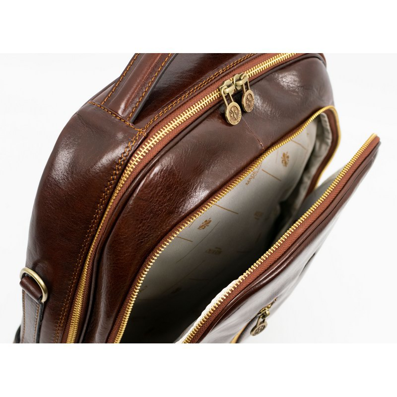 Unisex Full Grain Italian Leather Backpack - The Overstory Time Resistance