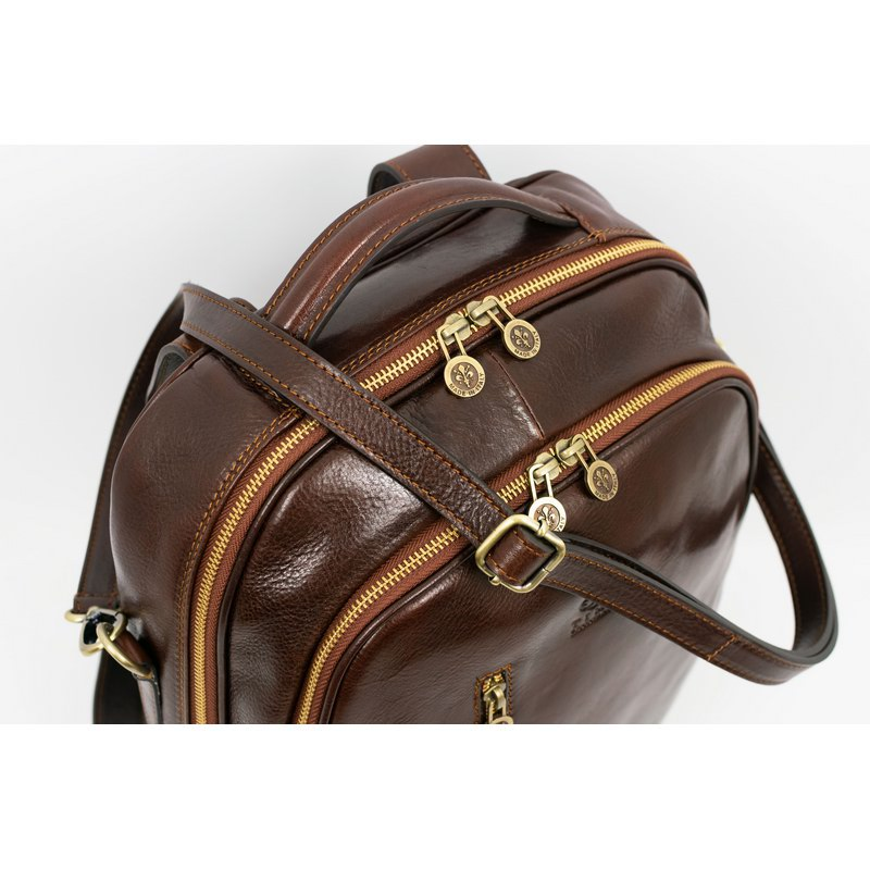 Unisex Full Grain Italian Leather Backpack - The Overstory Time Resistance