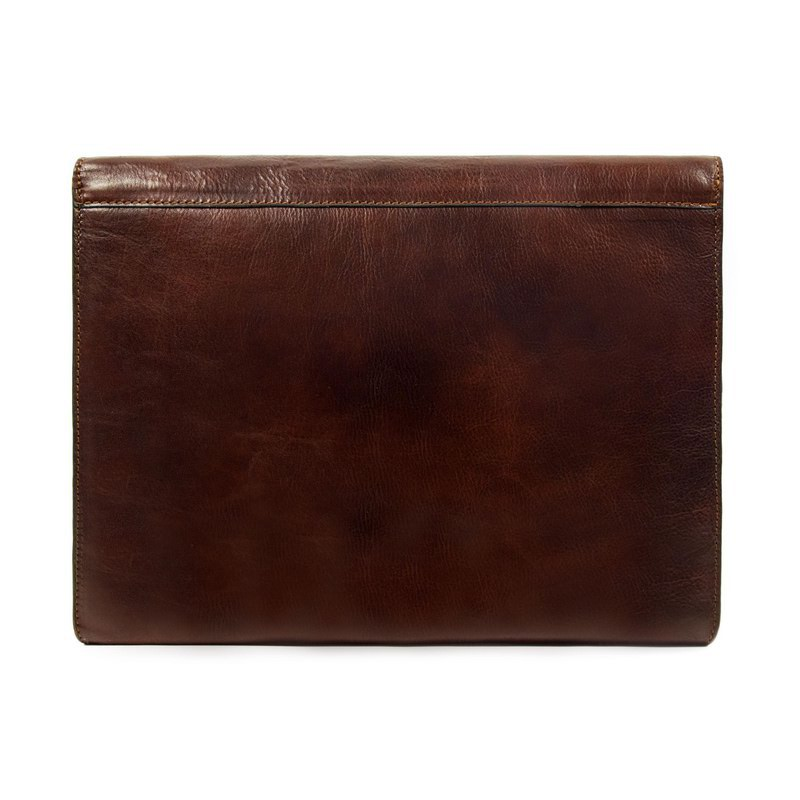 Full Grain Italian Leather Portfolio Document Holder - Age of Innocence Time Resistance