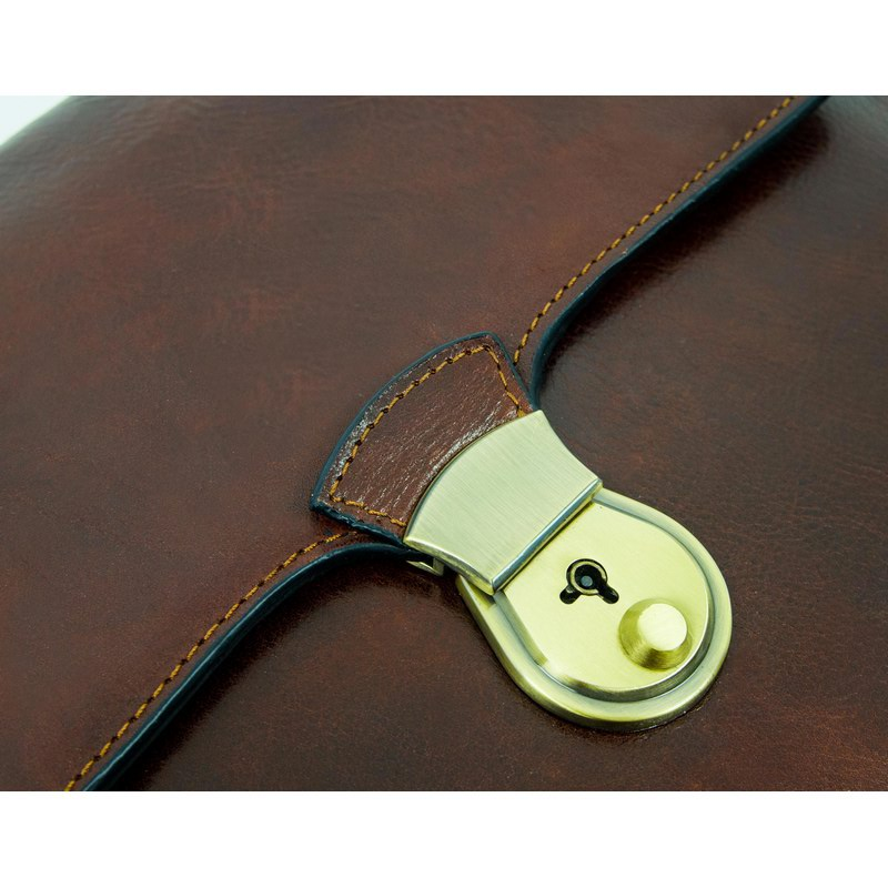 Full Grain Italian Leather Portfolio Document Holder - Age of Innocence Time Resistance