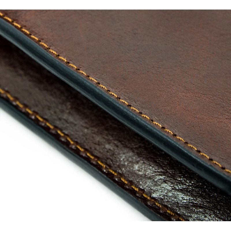 Full Grain Italian Leather Portfolio Document Holder - Age of Innocence Time Resistance