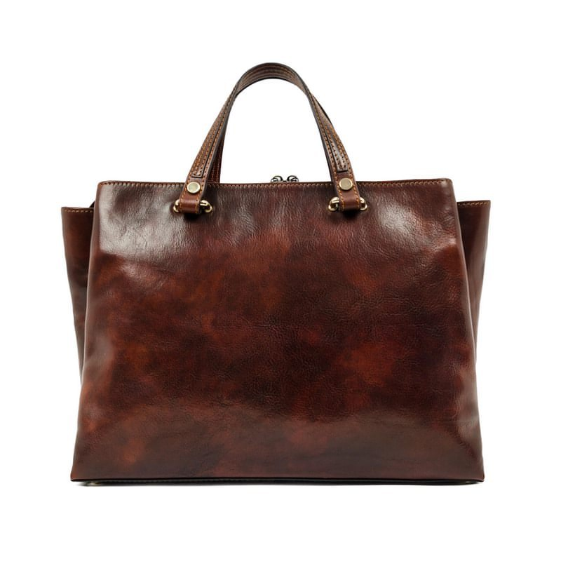 Full Grain Italian Leather Tote Bag Shoulder Bag for Women – The Scarlet Letter Time Resistance