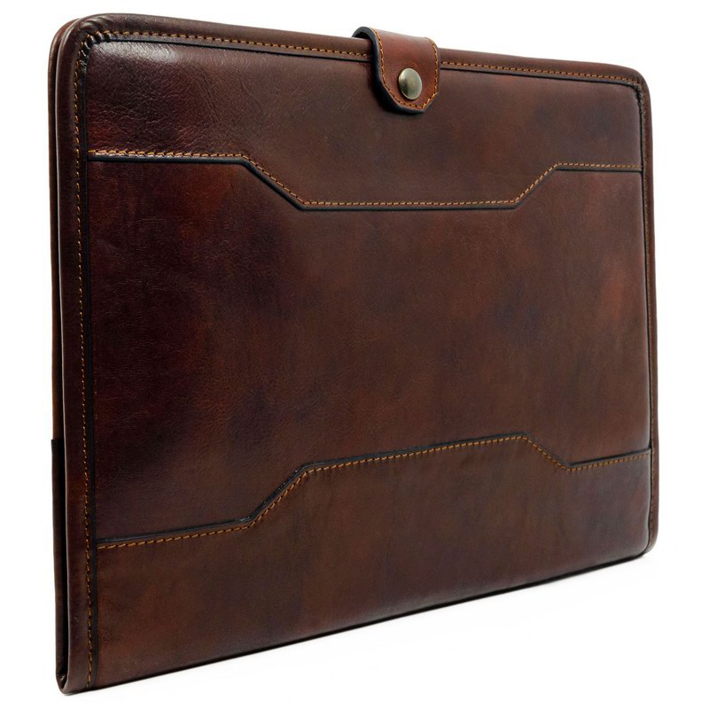 Full Grain Italian Leather A4 Documents Folder Organizer - The Call of the Wild Time Resistance