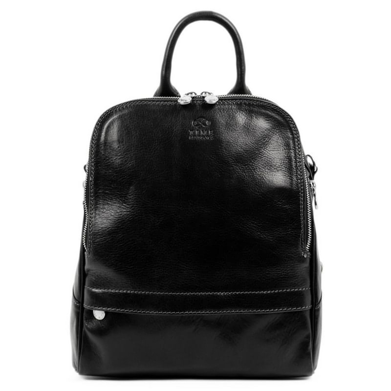 Womens Full Grain Italian Leather Backpack Convertible Bag - Regeneration Time Resistance