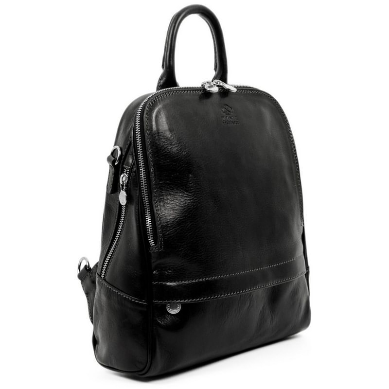 Womens Full Grain Italian Leather Backpack Convertible Bag - Regeneration Time Resistance