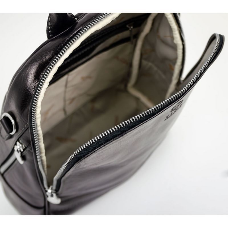 Womens Full Grain Italian Leather Backpack Convertible Bag - Regeneration Time Resistance
