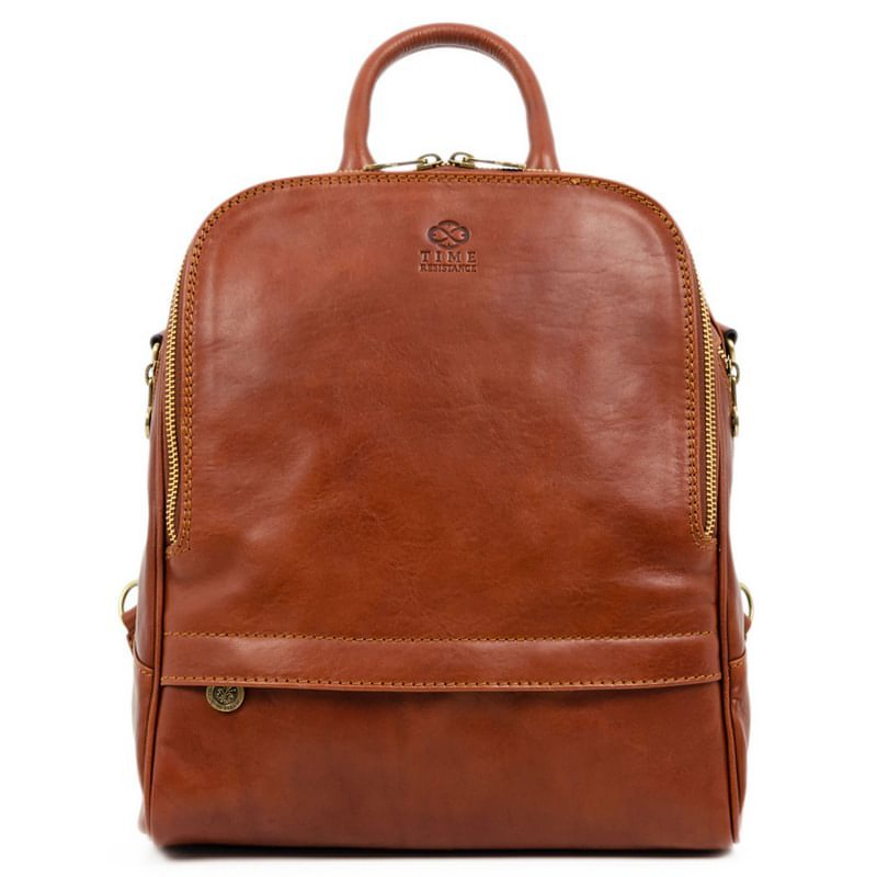 Womens Full Grain Italian Leather Backpack Convertible Bag - Regeneration Time Resistance