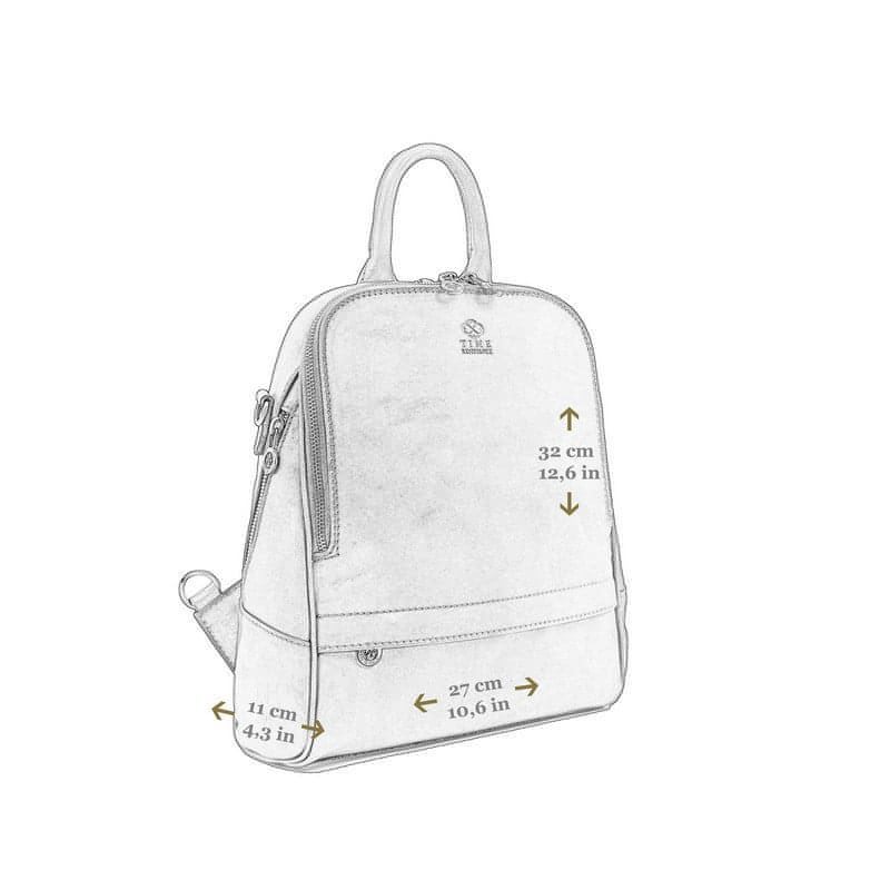 Womens Full Grain Italian Leather Backpack Convertible Bag - Regeneration Time Resistance