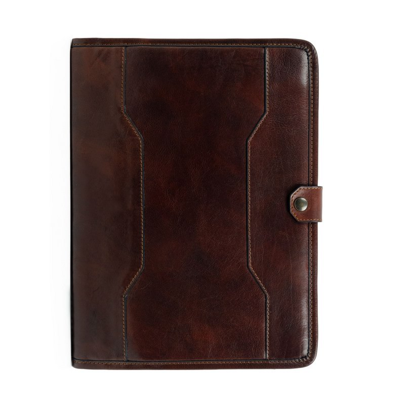 Full Grain Italian Leather A4 Documents Folder Organizer - The Call of the Wild Time Resistance
