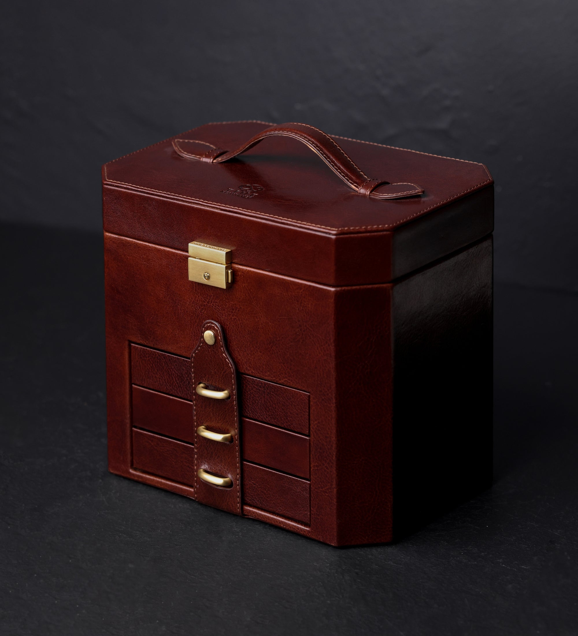 Large Leather Jewelry Box - A Handful of Dust