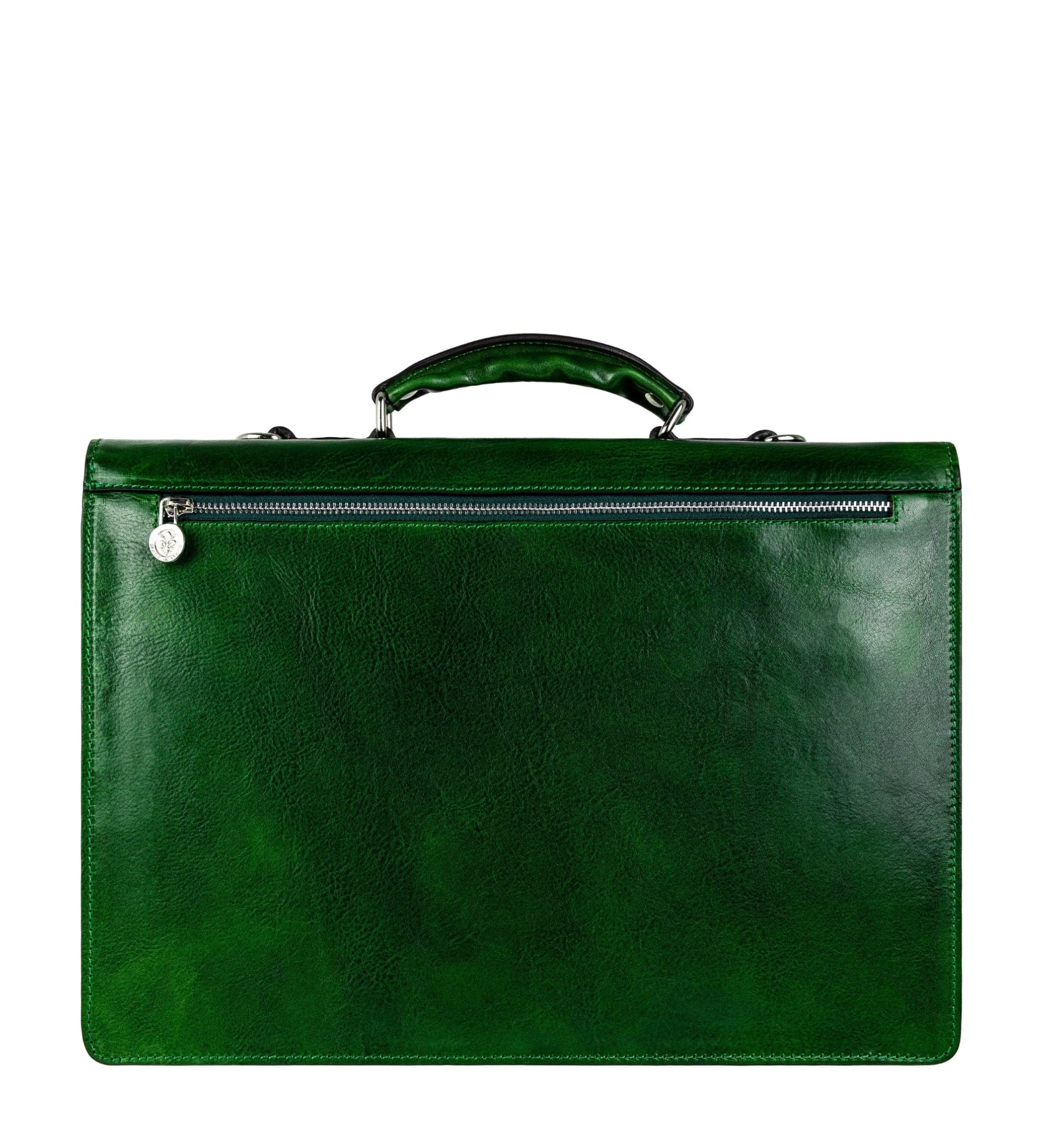 Classic Design Full Grain Italian Leather Briefcase - The Magus